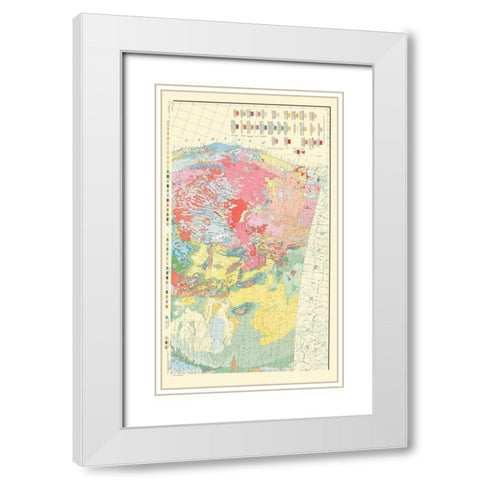 Northwest United States - USGS 1932 White Modern Wood Framed Art Print with Double Matting by USGS