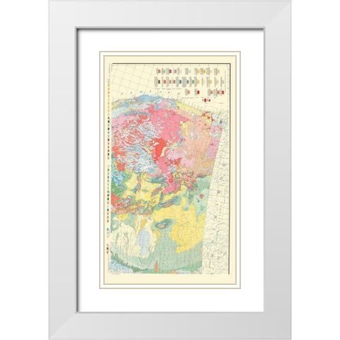 Northwest United States - USGS 1932 White Modern Wood Framed Art Print with Double Matting by USGS