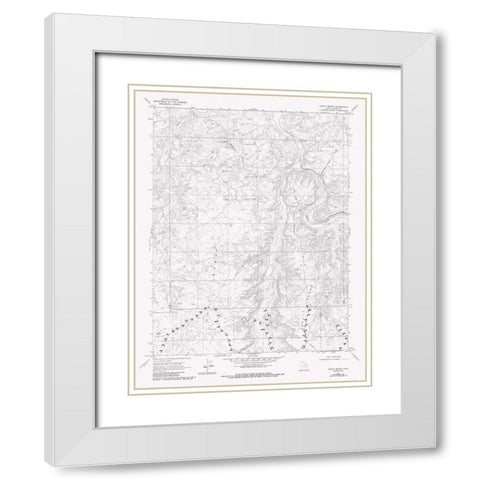 Archy Bench Utah Quad - USGS 1968 White Modern Wood Framed Art Print with Double Matting by USGS