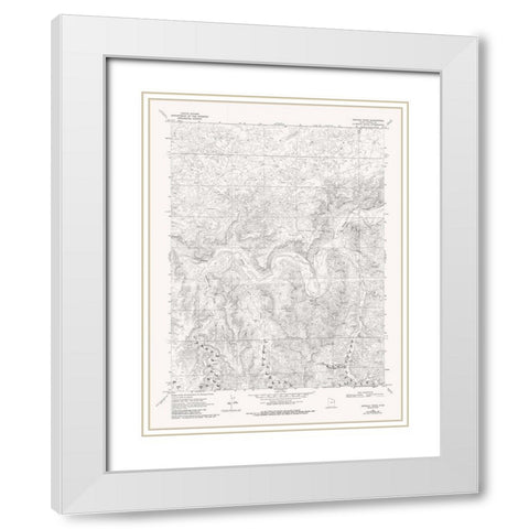 Asphalt Wash Utah Quad - USGS 1968 White Modern Wood Framed Art Print with Double Matting by USGS