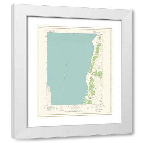 South Bear Lake Utah Quad - USGS 1969 White Modern Wood Framed Art Print with Double Matting by USGS