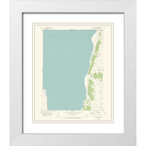 South Bear Lake Utah Quad - USGS 1969 White Modern Wood Framed Art Print with Double Matting by USGS