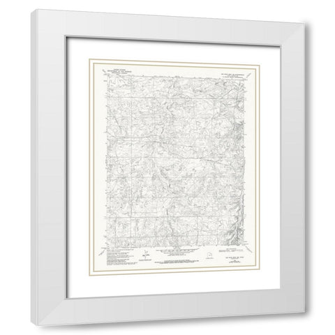 North East Big Pack Mountain Utah Quad - USGS 1968 White Modern Wood Framed Art Print with Double Matting by USGS