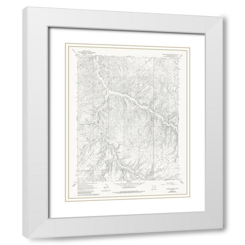 Cooper Canyon Utah Quad - USGS 1966 White Modern Wood Framed Art Print with Double Matting by USGS