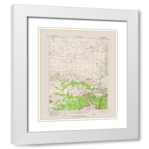Cisco Utah Quad - USGS 1958 White Modern Wood Framed Art Print with Double Matting by USGS