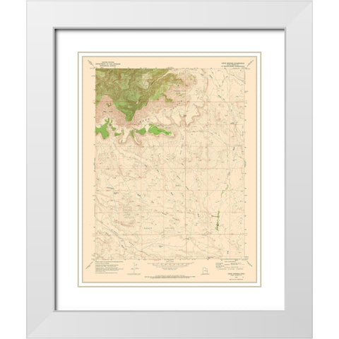 Cisco Springs Utah Quad - USGS 1970 White Modern Wood Framed Art Print with Double Matting by USGS
