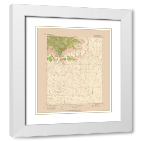 Cisco Springs Utah Quad - USGS 1970 White Modern Wood Framed Art Print with Double Matting by USGS