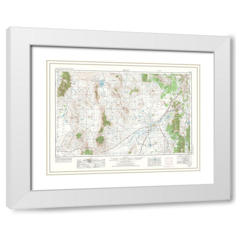 Delta Utah Quad - USGS 1953 White Modern Wood Framed Art Print with Double Matting by USGS