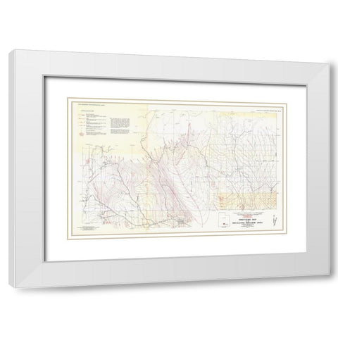 Esacalante Boulder Structure Utah Mines White Modern Wood Framed Art Print with Double Matting by McFall