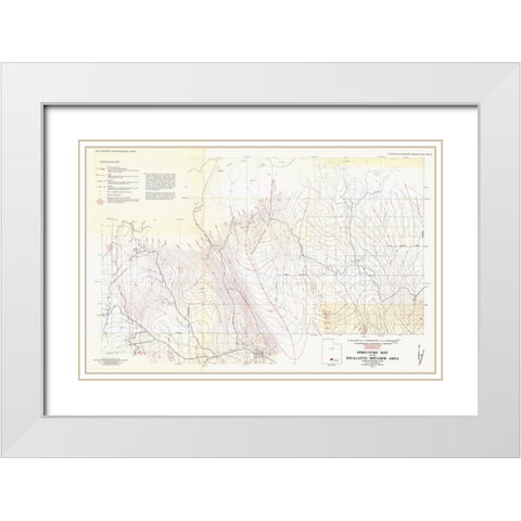 Esacalante Boulder Structure Utah Mines White Modern Wood Framed Art Print with Double Matting by McFall