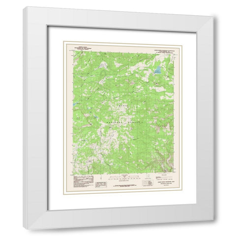 Lower Bowns Reservoir Utah Quad - USGS 1985 White Modern Wood Framed Art Print with Double Matting by USGS