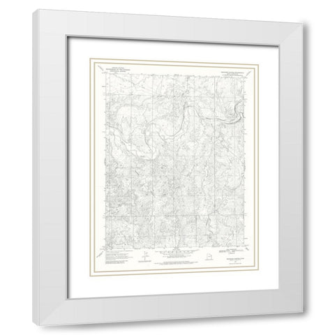 Southam Canyon Utah Quad - USGS 1968 White Modern Wood Framed Art Print with Double Matting by USGS