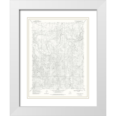 Southam Canyon Utah Quad - USGS 1968 White Modern Wood Framed Art Print with Double Matting by USGS