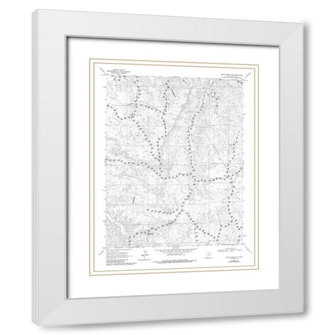 South East Archy Bench Utah Quad - USGS 1968 White Modern Wood Framed Art Print with Double Matting by USGS