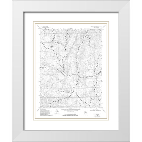 South East Archy Bench Utah Quad - USGS 1968 White Modern Wood Framed Art Print with Double Matting by USGS