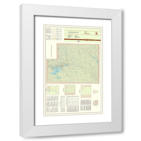 Utah Utah Index Quad - USGS 1996 White Modern Wood Framed Art Print with Double Matting by USGS