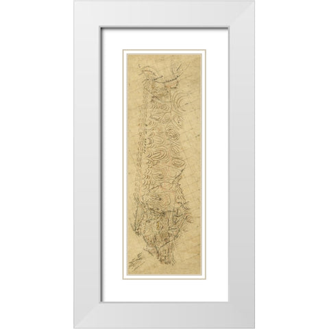 Alleghany County Virginia -1870 White Modern Wood Framed Art Print with Double Matting by Unknown