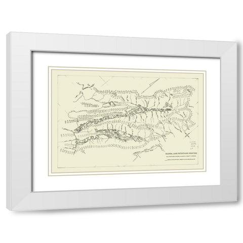 Augusta County Virginia - Leitch 1947 White Modern Wood Framed Art Print with Double Matting by Leitch