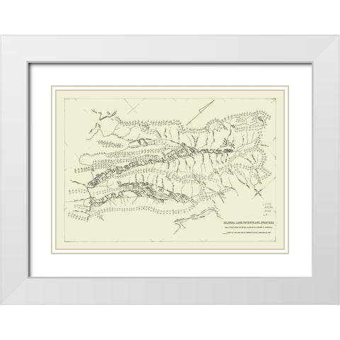Augusta County Virginia - Leitch 1947 White Modern Wood Framed Art Print with Double Matting by Leitch