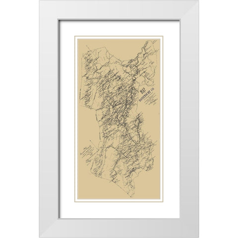 Botetourt County Virginia - Hotchkiss 1885 White Modern Wood Framed Art Print with Double Matting by Hotchkiss