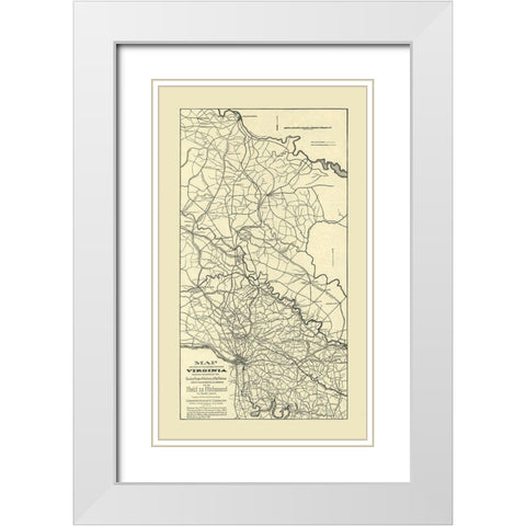 Eastern Portion Virginia Preston 1864 White Modern Wood Framed Art Print with Double Matting by Preston