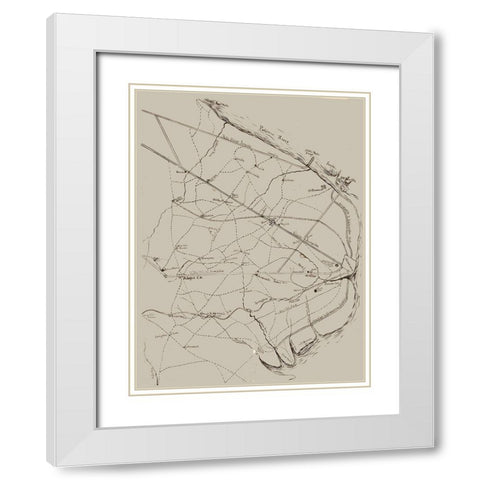 Fairfax Virginia - 1861 White Modern Wood Framed Art Print with Double Matting by Unknown