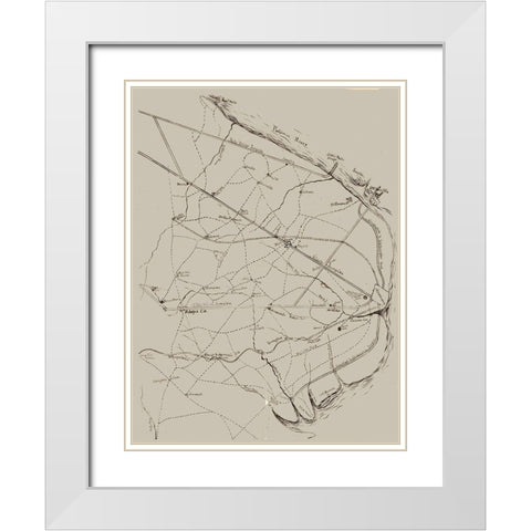 Fairfax Virginia - 1861 White Modern Wood Framed Art Print with Double Matting by Unknown