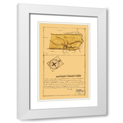 Frederick County Virginia - Roffers 1796 White Modern Wood Framed Art Print with Double Matting by Roffers
