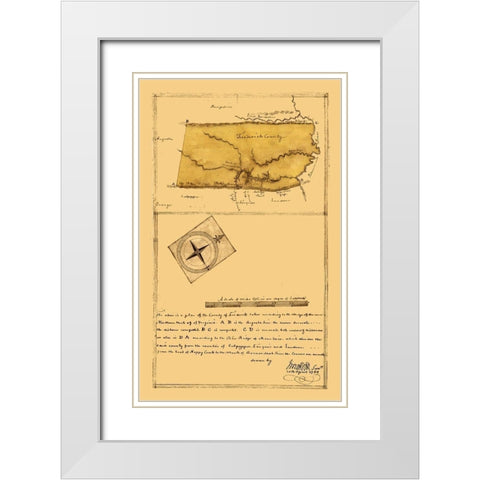 Frederick County Virginia - Roffers 1796 White Modern Wood Framed Art Print with Double Matting by Roffers