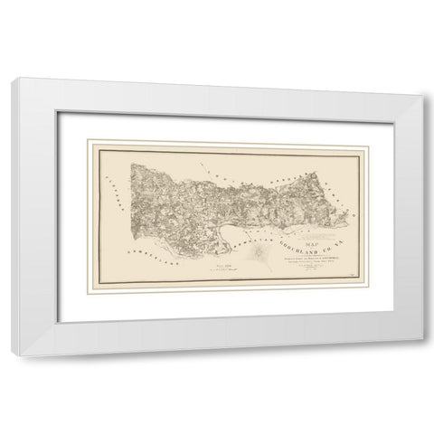 Goochland County Virginia - Cafsell 1863 White Modern Wood Framed Art Print with Double Matting by Cafsell
