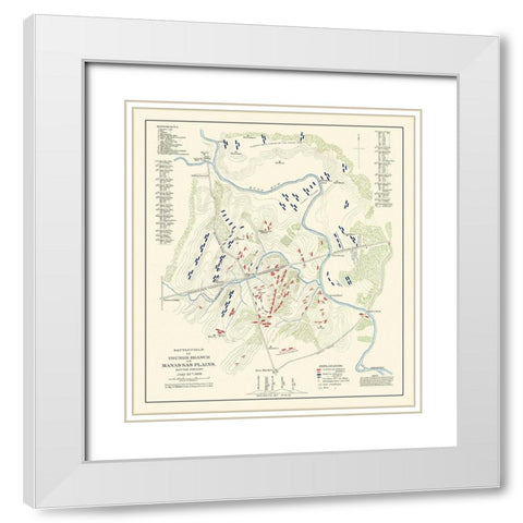 Youngs Branch Manassas Plains Virginia White Modern Wood Framed Art Print with Double Matting by Michler