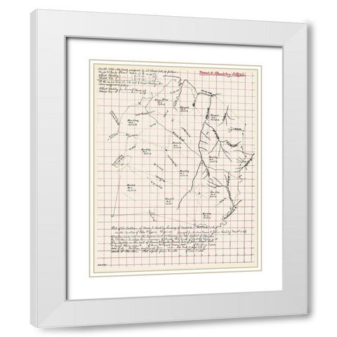 Moore Beckley Virginia - Moore 1874 White Modern Wood Framed Art Print with Double Matting by Moore