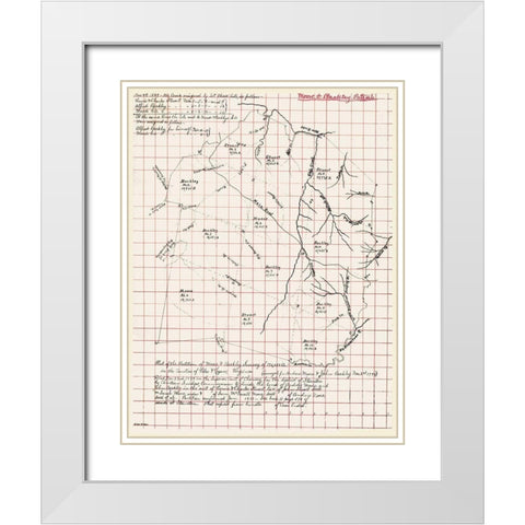 Moore Beckley Virginia - Moore 1874 White Modern Wood Framed Art Print with Double Matting by Moore