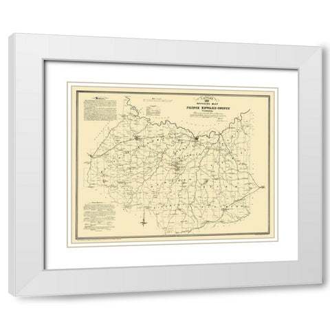Prince Edward County Virginia - Jacob 1879 White Modern Wood Framed Art Print with Double Matting by Jacob