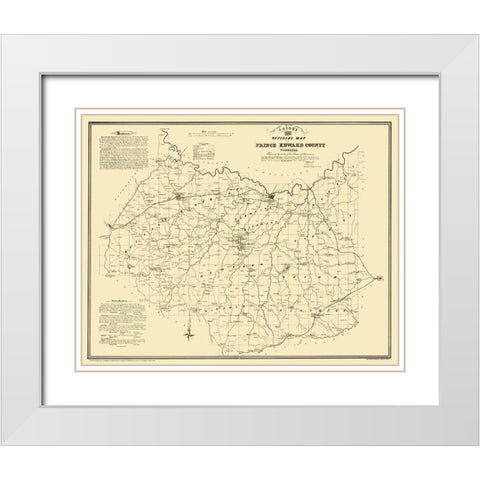 Prince Edward County Virginia - Jacob 1879 White Modern Wood Framed Art Print with Double Matting by Jacob