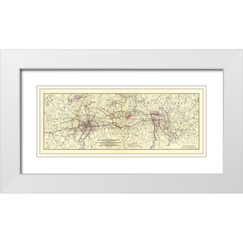 Richmond Petersburg Virginia - Filcher 1907 White Modern Wood Framed Art Print with Double Matting by Filcher