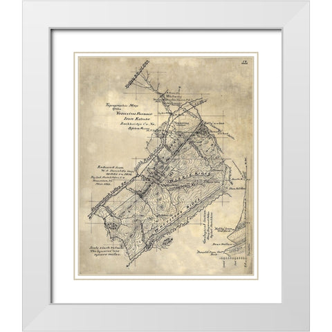 Rockbridge County Virginia - Hotchkiss 1882 White Modern Wood Framed Art Print with Double Matting by Hotchkiss