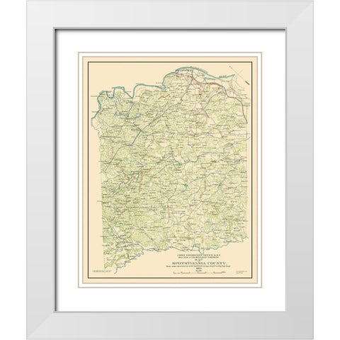 Spotsylvania Virginia - Campbell 1863 White Modern Wood Framed Art Print with Double Matting by Campbell