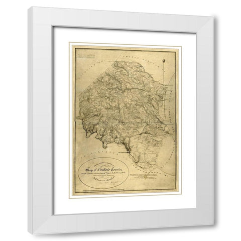 Stafford County Virginia - Campbell 1864 White Modern Wood Framed Art Print with Double Matting by Campbell