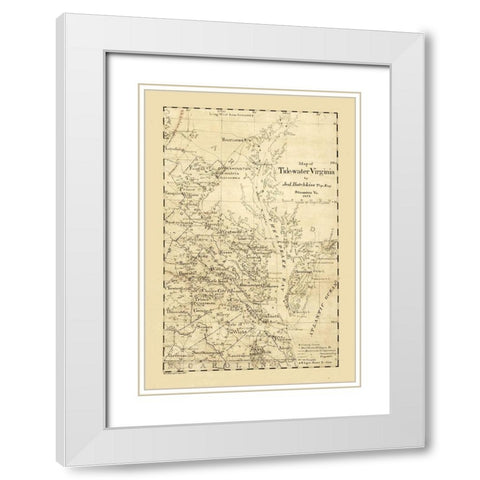 Virginia Tidewaters - Hotchkiss 1873 White Modern Wood Framed Art Print with Double Matting by Hotchkiss