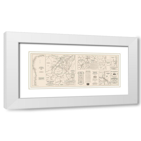 Virginia - 1912 White Modern Wood Framed Art Print with Double Matting by Unknown
