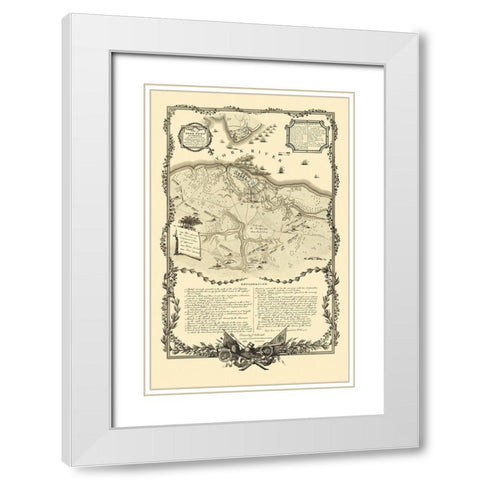 Yorktown Virginia - Tanner 1825 White Modern Wood Framed Art Print with Double Matting by Tanner