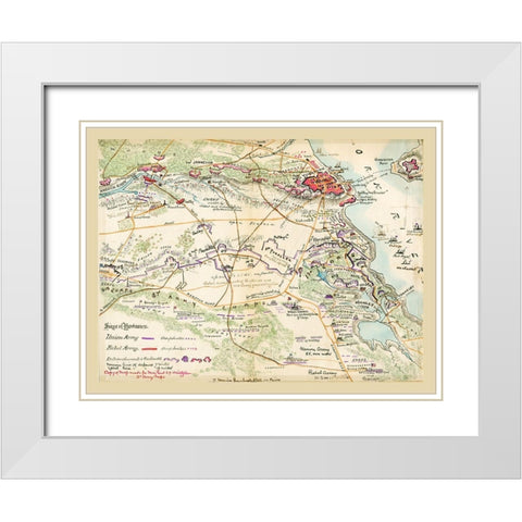 Yorktown Virginia - Heinitzelman 1862 White Modern Wood Framed Art Print with Double Matting by Heinitzelman