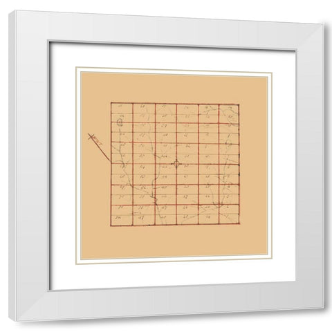 Cabot Vermont - 1780 White Modern Wood Framed Art Print with Double Matting by LOC