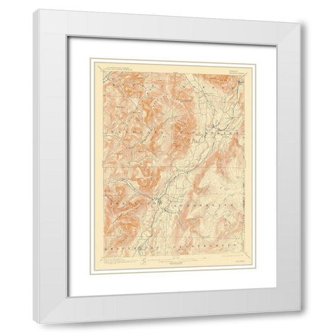 Equinox Vermont Quad - USGS 1900 White Modern Wood Framed Art Print with Double Matting by USGS