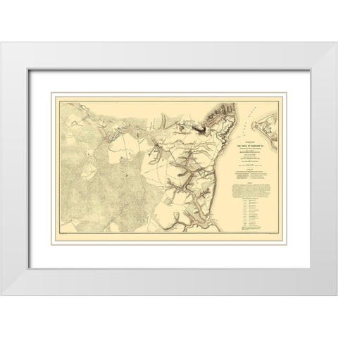 Yorktown Siege Virginia - Labbot 1862 White Modern Wood Framed Art Print with Double Matting by Labbot