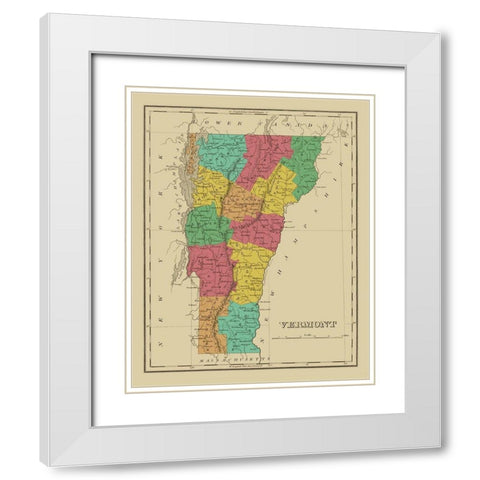 Vermont - Finley 1831 White Modern Wood Framed Art Print with Double Matting by Finley