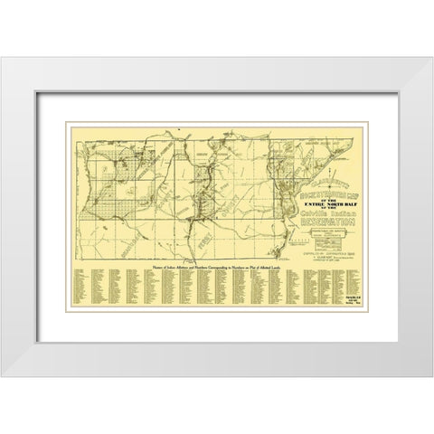 Colville Indian Reservation Northern Landowners White Modern Wood Framed Art Print with Double Matting by Hunt
