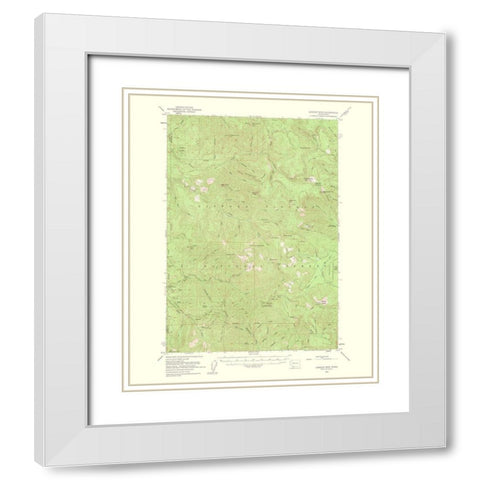 Lookout Mountain Washington Quad - USGS 1963 White Modern Wood Framed Art Print with Double Matting by USGS