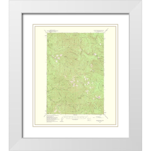 Lookout Mountain Washington Quad - USGS 1963 White Modern Wood Framed Art Print with Double Matting by USGS